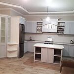 кухонный гарнитур Прованс, эмаль Серая, декор.элементы - Белая, патина серебро